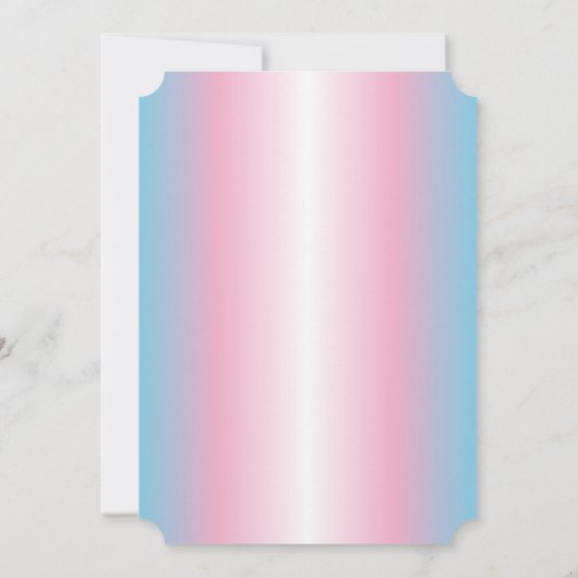 Trans vlag kleuren hart trots bruiloft kaart (Achterkant)