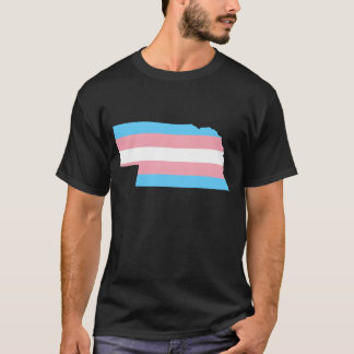 Trans Vlag Nebraska LGBT Pride Ondersteuning jonge T-shirt