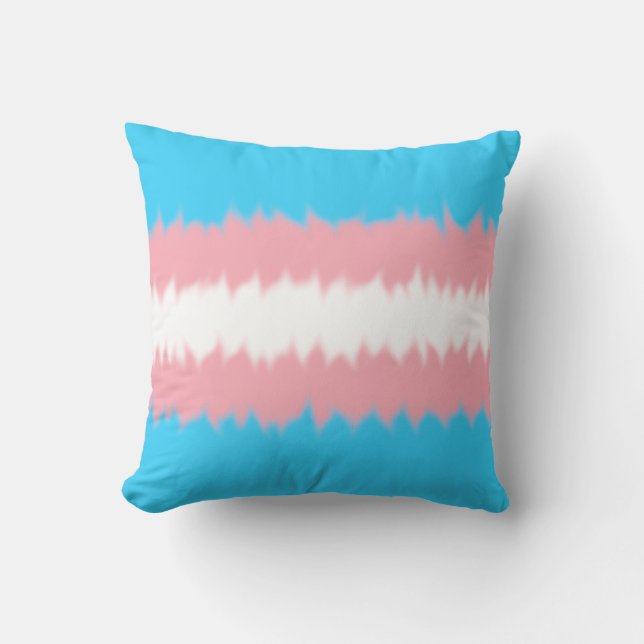 Trans vlaggendoek kussensloop kussen (Voorkant)