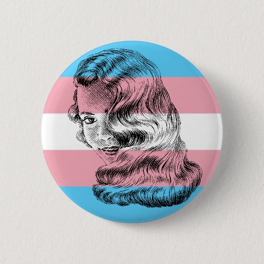 Trans Vrouw Pride Button (Voorkant)