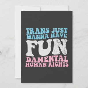 Trans willen gewoon fundamentele mensenrechten heb bedankkaart