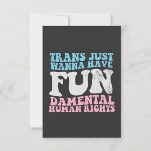 Trans willen gewoon fundamentele mensenrechten heb bedankkaart