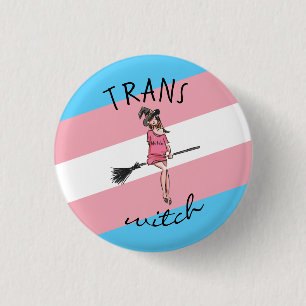 TRANS WITCH RONDE BUTTON 3,2 CM