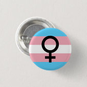 Trans Woman Pride Ronde Button 3,2 Cm (Voorkant /achterkant)