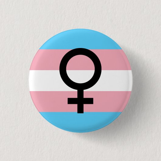Trans Woman Pride Ronde Button 3,2 Cm (Voorkant)
