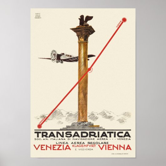 Transadriatica Italie Poster vintage 1925 (Devant)