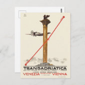 Transadriatica Italië Vintage Poster 1925 Briefkaart (Voorkant / Achterkant)