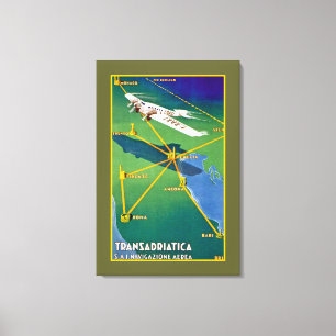 Transadriatica Navigazione Aerea Canvas Afdruk