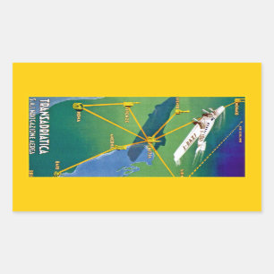 Transadriatica Navigazione Aerea Rechthoekige Sticker
