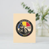 Transalpina Roemenië Motorfiets Briefkaart (Staand voorkant)