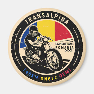 Transalpina Roemenië Motorfiets Magneet