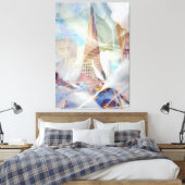 TransAmerica met Gingko Leaves Overlay Canvas Afdruk (Insitu (Slaapkamer))