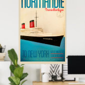  Transatlantique Travel Poster (Thuiskantoor)