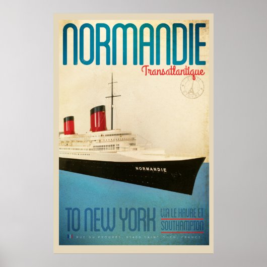  Transatlantique Travel Poster (Voorkant)