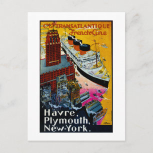 Transatlantische Franse lijn Briefkaart