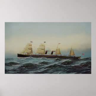 Transatlantische stoomboot van de SS Alaska Guion Poster