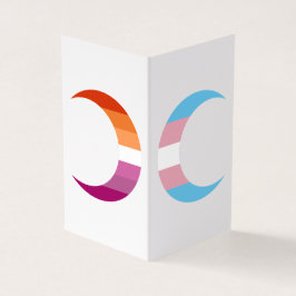 Transbian Pride Halve Manen Wenskaart Visitekaartjes