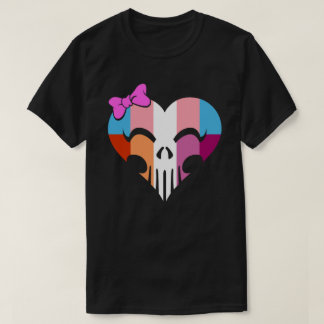 Transbian Pride Skully Unisex T-shirt