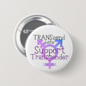 "TRANScend Hate" — Transgender Button (Voorkant /achterkant)