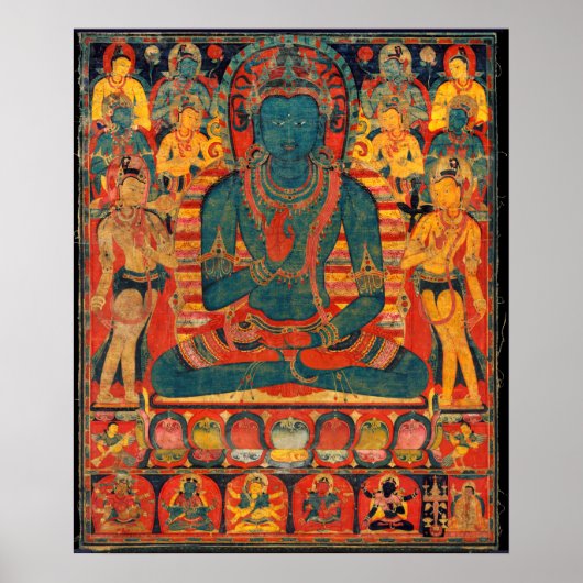 Transcendent Buddha w/Bodhisattvas (13e eeuw) Poster (Voorkant)