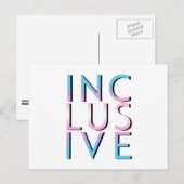 Transeinige kleuren briefkaart (Voorkant / Achterkant)