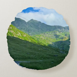 Transfagarasan Alpen Uitzicht – Roemenië Berg Kuns Rond Kussen