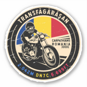 Transfagarasan Roemenië Motorfiets Sticker