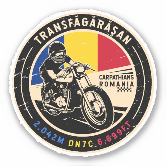 Transfagarasan Roemenië | | Motorfiets Sticker (Voorkant)