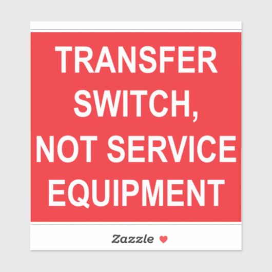 Transfer switch, geen Sticker van serviceapparatuu (Vel)