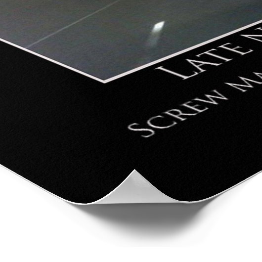 Transferts de fin de nuit Poster motivationnel (Coin)