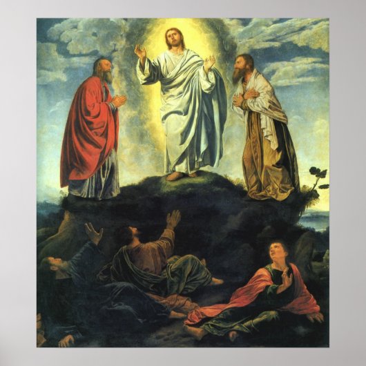 Transfiguratie door Giovanni Girolamo Savoldo Poster (Voorkant)