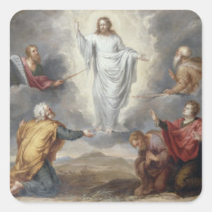 Transfiguratie (olie op koper) vierkante sticker