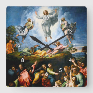 Transfiguratie, Raphael Square Wall Clock Vierkante Klok