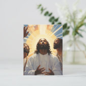 Transfiguration (Mont Tabor) : Carte de vacances J (Debout devant)