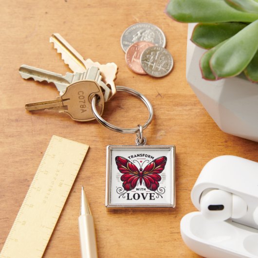 Transform with Love Keychain – Symbol of Change (Bureau)