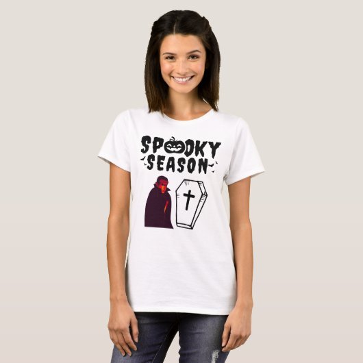 Transform Your Halloween Style with Our Spooky Vam T-shirt (Voorkant volledig)
