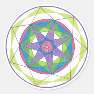 Transformatie Mandala Ronde Sticker