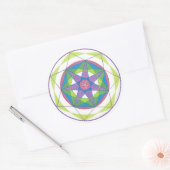Transformatie Mandala Ronde Sticker (Envelop)