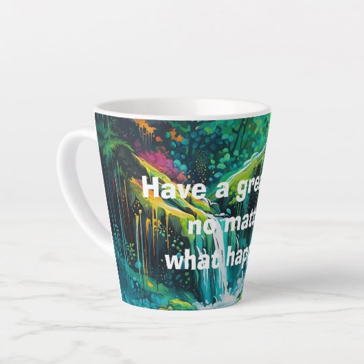 Transformatie Mantra waterval koffiekopje Latte Mok (Linkerhoek)
