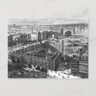 Transformatie Parijs: Gebouw in 1861 Briefkaart