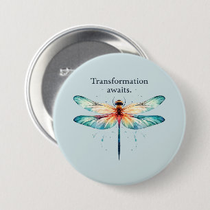 Transformatie wacht - Kleurrijke Dragonfly Ronde Button 7,6 Cm