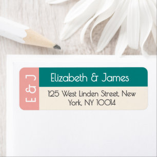 Transformatief Turquoise Modern Hedendaags Huweli Etiket