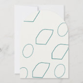 Transformatief Turquoise Moderne Gebogen Trouwkaar Kaart (Achterkant)