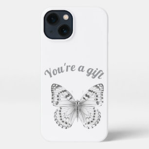 Transformatieve Butterfly Sketch Telefoonhoes iPhone 13 Hoesje