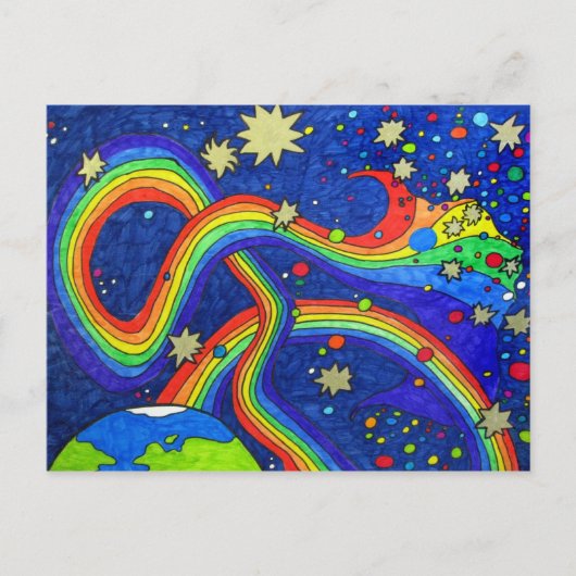 Transformation en carte postale bleue (Devant)