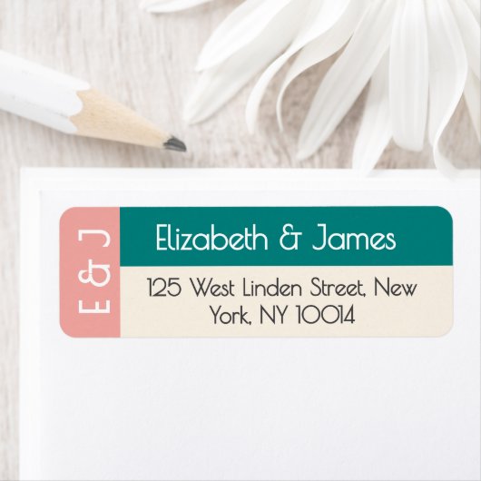 Transformative Teal Modern  Contemporary Wedding Etiket (Insitu)