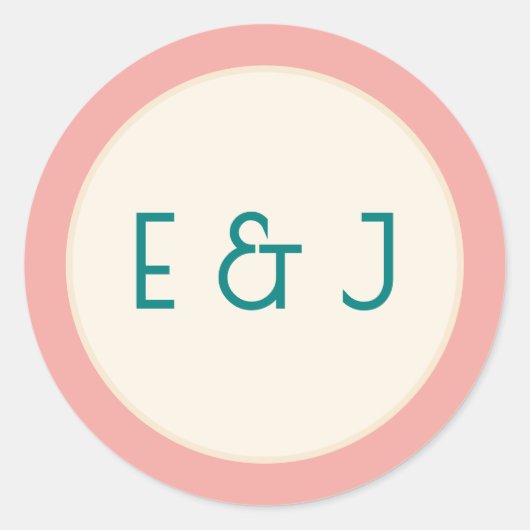 Transformative Teal Modern Contemporary Wedding Ronde Sticker (Voorkant)