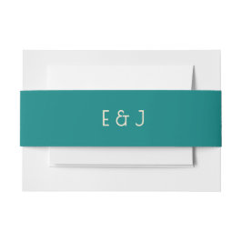 Transformative Teal Modern  Contemporary Wedding Uitnodigingen Wikkel