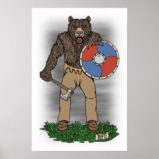 Transformed Viking Berserker of Werebear Poster (Voorkant)