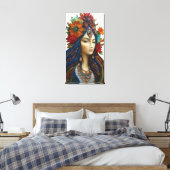 Transformeer je muren De levendige geest van Shakt Canvas Afdruk (Insitu (Slaapkamer))